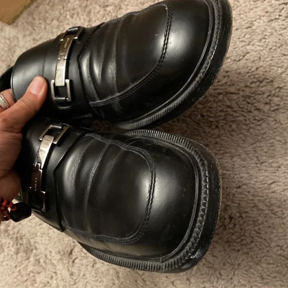 Vintage Gucci black leather horsebit loafers dress shoes size 8.5D (41.5)